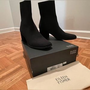Eileen Fisher stretch knit black boot. Women’s size 11.